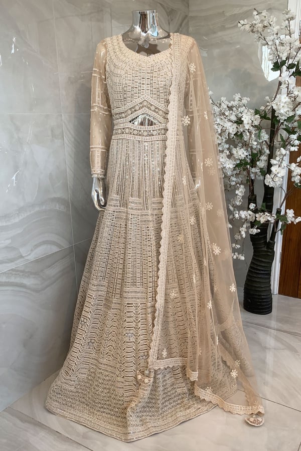 Luxury embroidered long gown