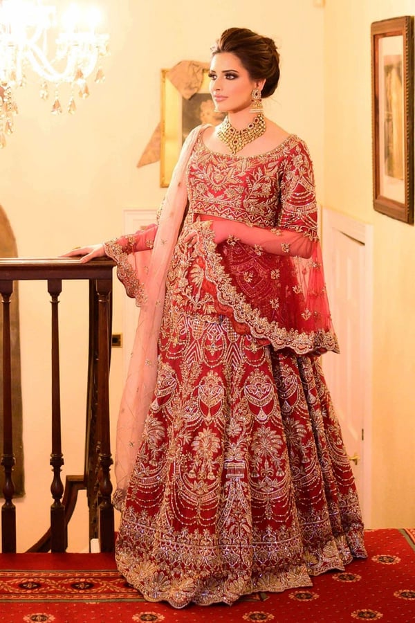 3 Piece luxury embroidered bridal lengha