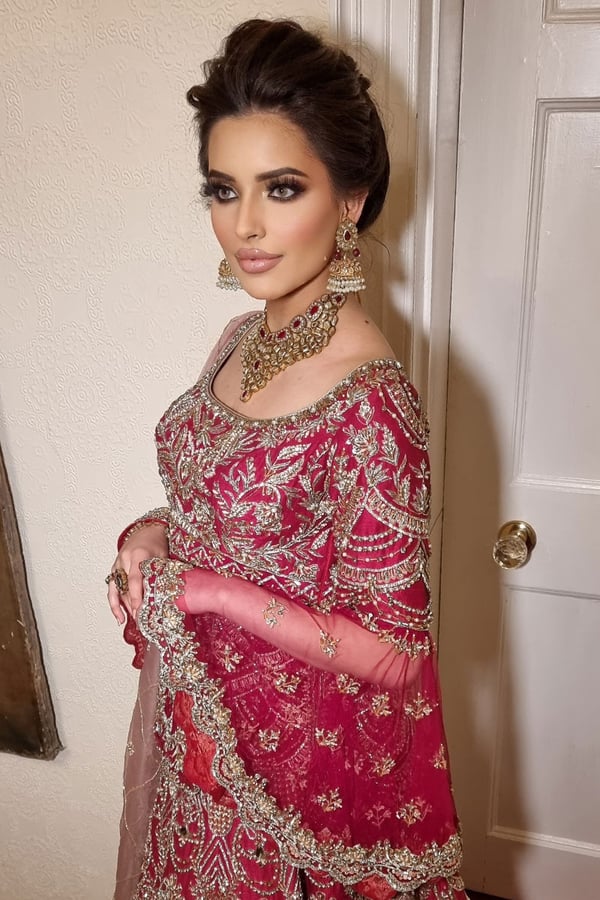 3 Piece luxury embroidered bridal lengha - Image 4