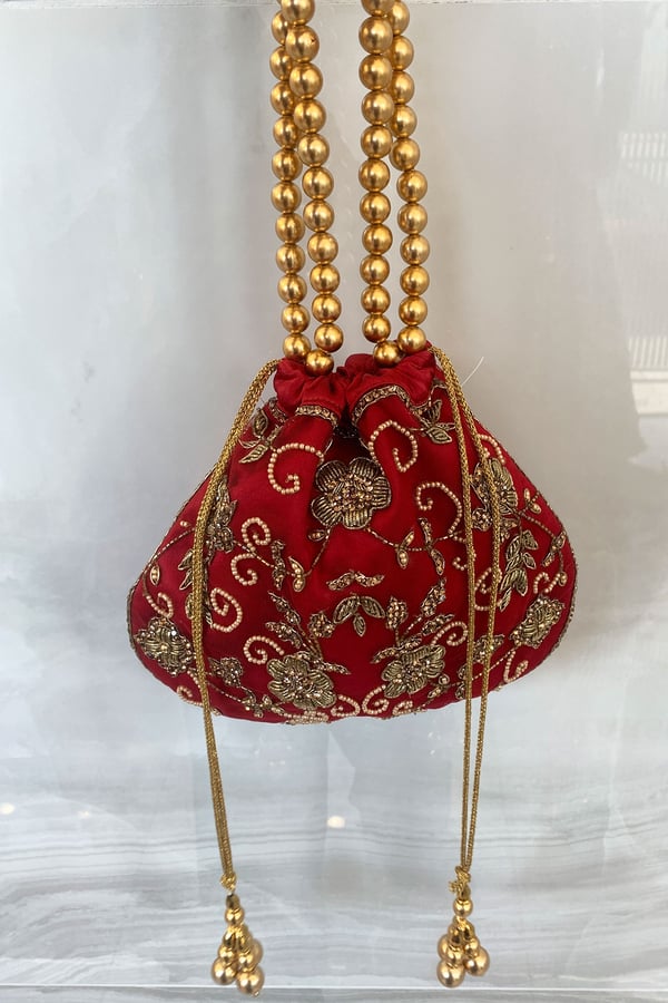 Bridal embroidered potli pouch