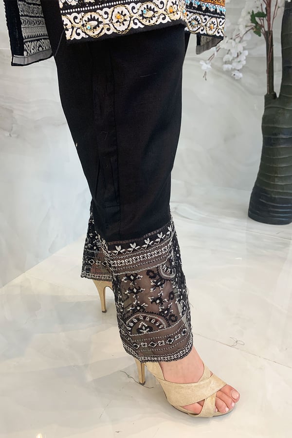 Lawn casual embroidered trouser