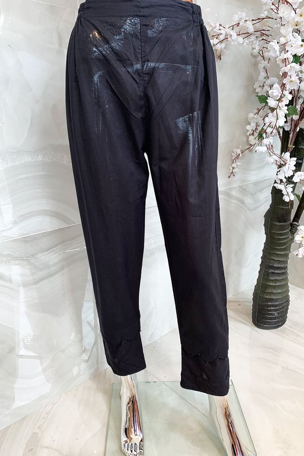 Plain casual lawn trousers - Image 3