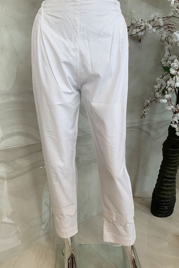 Plain casual lawn trousers