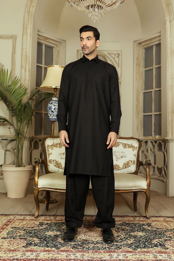 Avi men's plain shalwar kameez suit