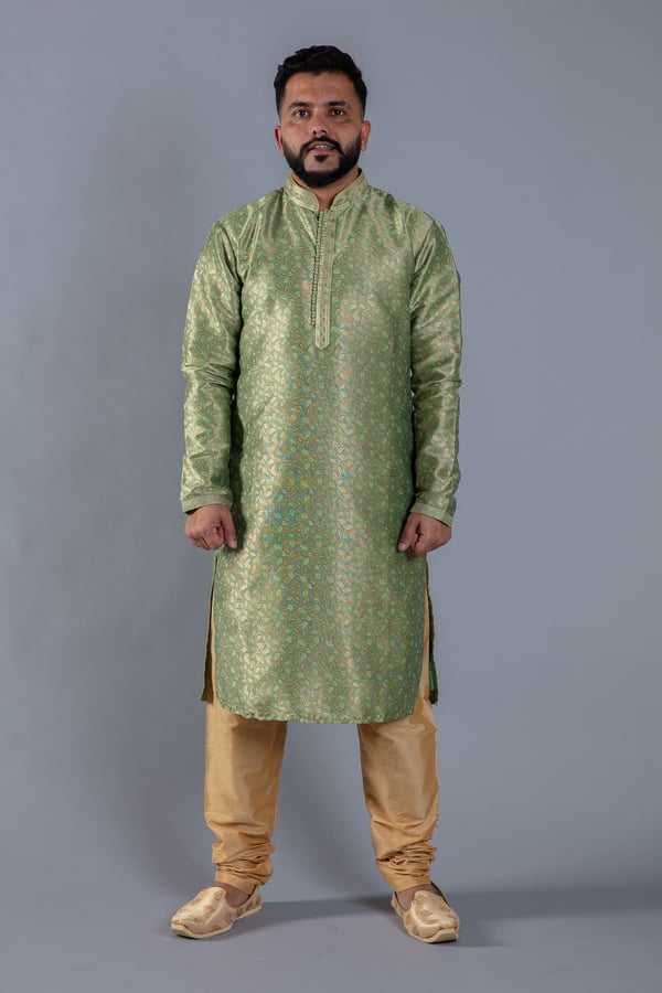 Banarsi printed men's kurta pyjama