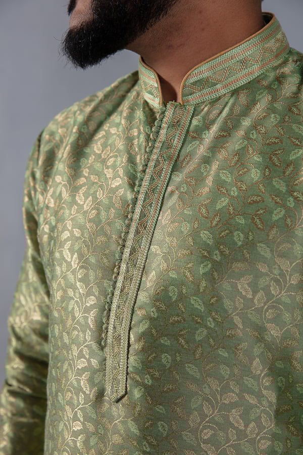 Banarsi printed men's kurta pyjama - Image 7