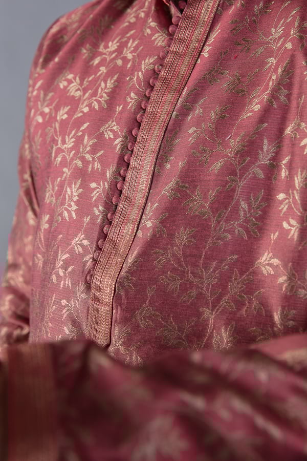 Men's brocade kurta suit - Image 6