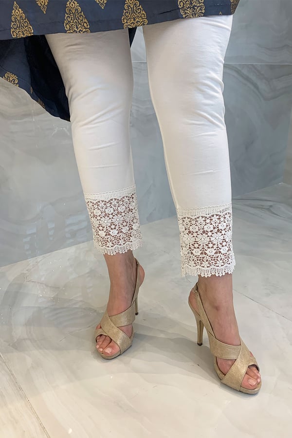 Lace embellished leggings - Image 8