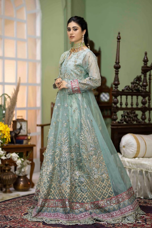 Mb inspired 3 piece heavy embroidered organza gown - Image 2