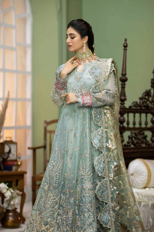 Mb inspired 3 piece heavy embroidered organza gown - Image 6