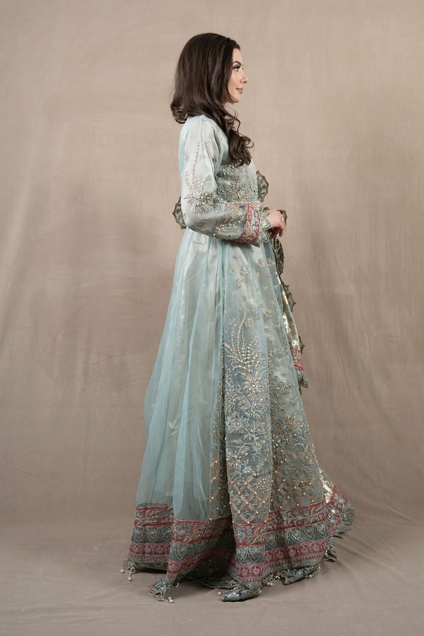 Mb inspired 3 piece heavy embroidered organza gown - Image 8