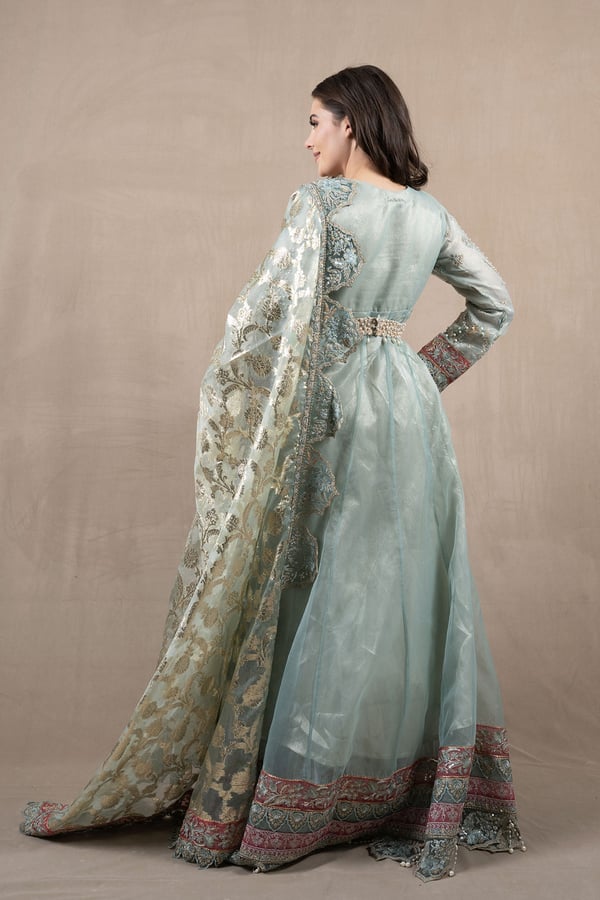 Mb inspired 3 piece heavy embroidered organza gown - Image 9