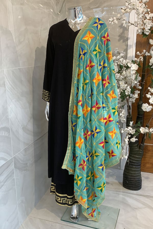 Light weight phulkari dupatta