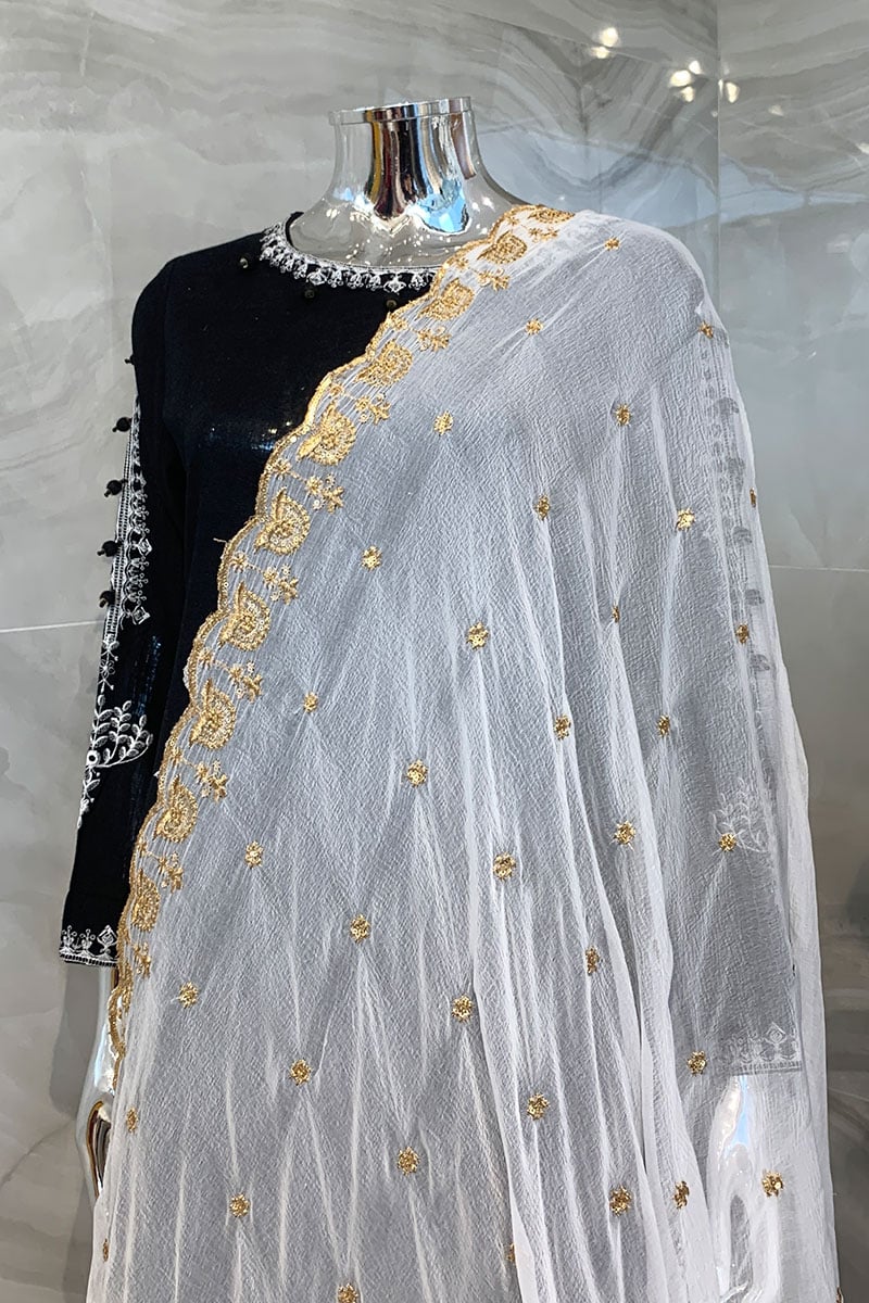 Sequence embroidered dupatta - Image 2