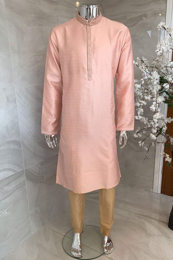 Banarsi men's kurta pyjama - PCHPNK, 36
