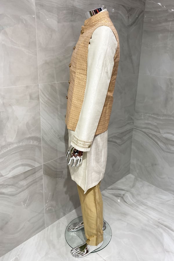 Men's printed brocade waistcoat - Image 2