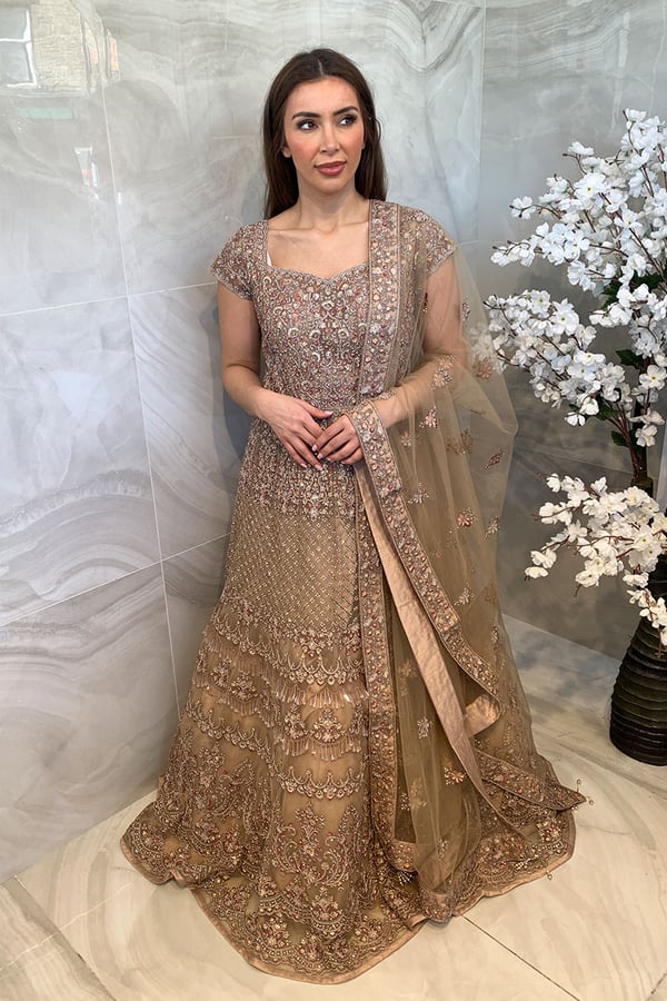 Luxury embroidered long gown