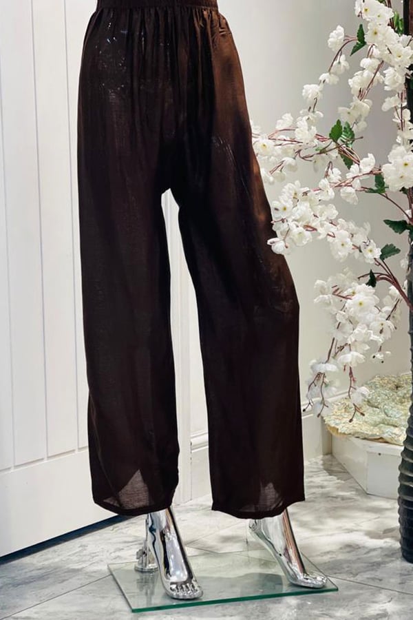 Plain casual straight trouser - Image 2