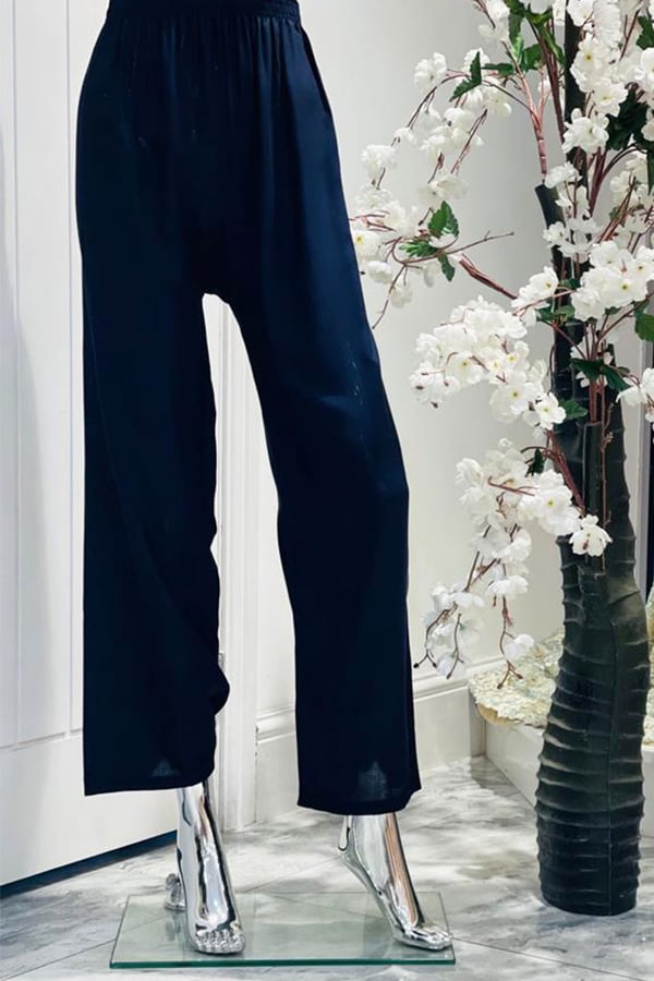 Plain casual straight trouser - Image 5