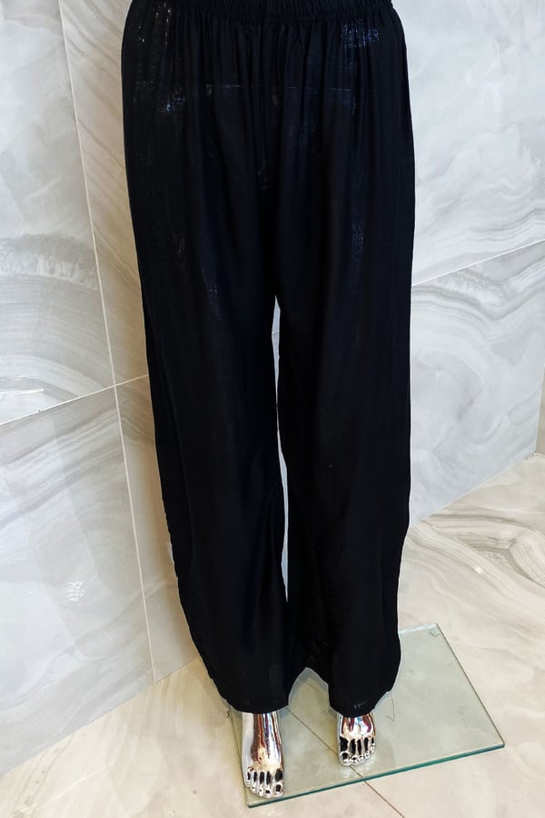 Casual straight leg linen trousers