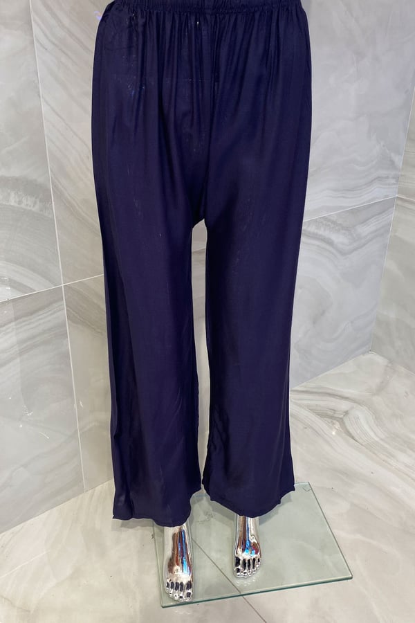 Casual straight leg linen trousers - Image 2