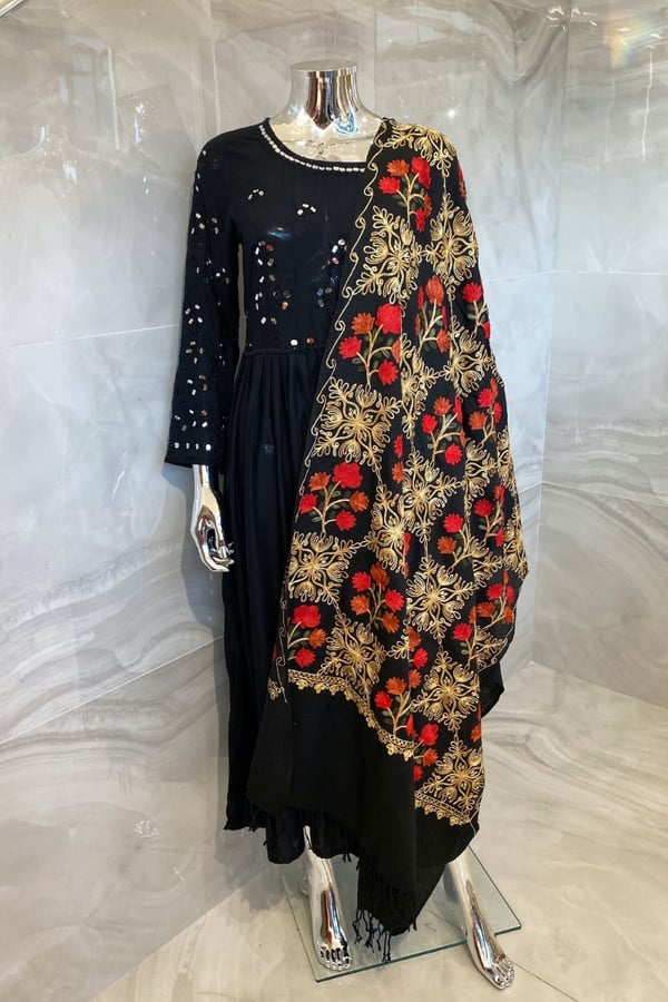 Pashmina embroidered shawl - BEGRED, FREE SIZE