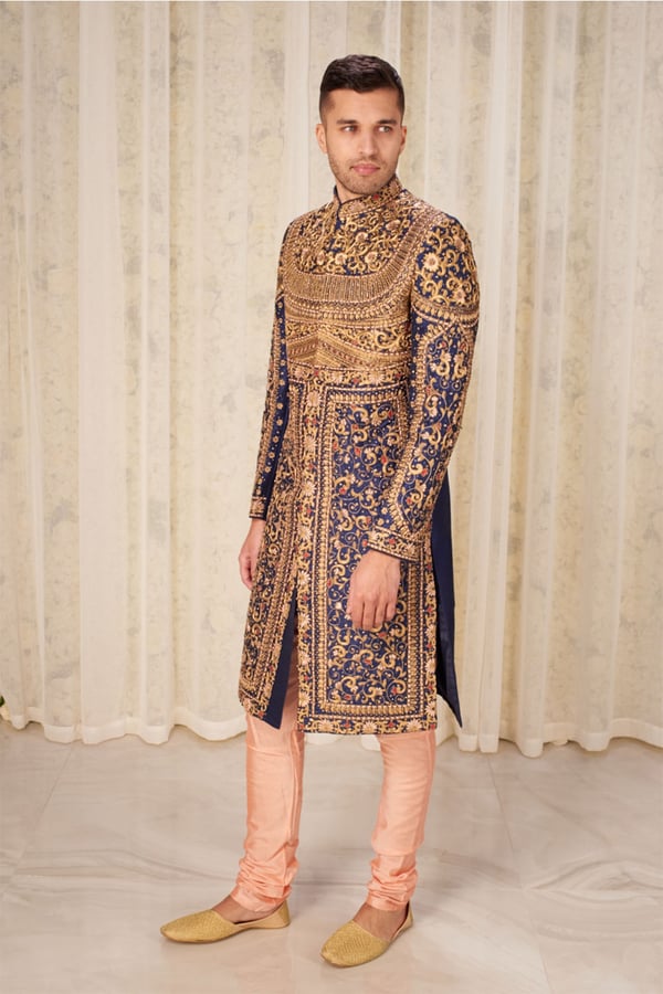Men's luxury embroidered sherwani - Image 2