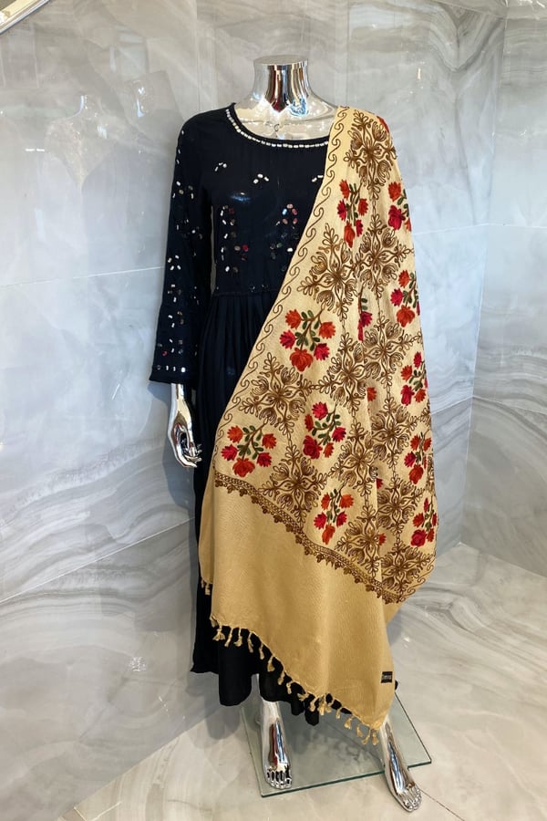 Pashmina embroidered shawl - BEGRED, FREE SIZE