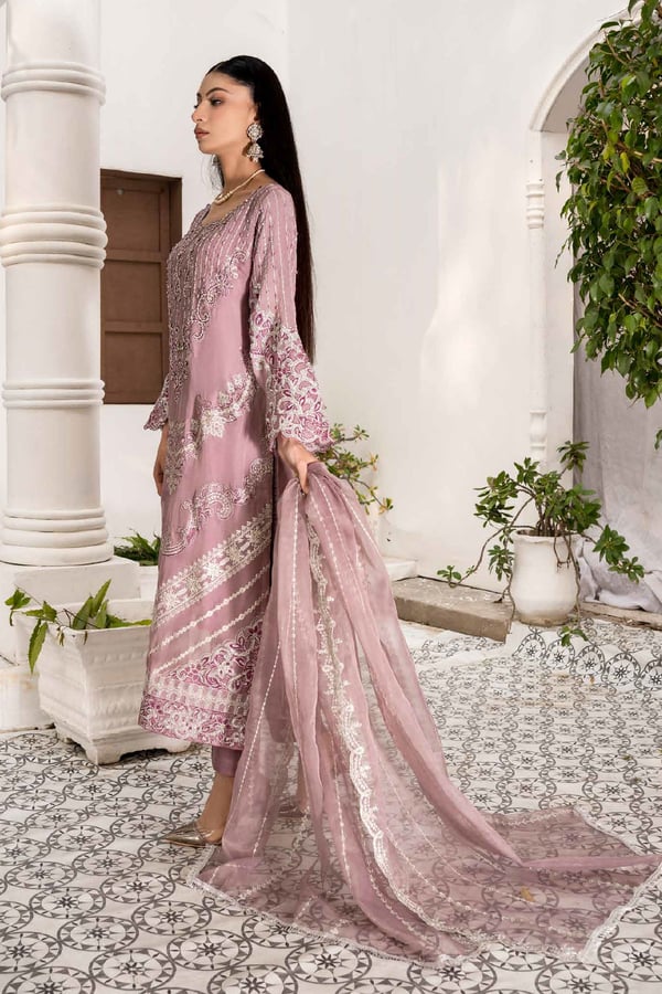 Fanoos 3 piece embroidered suit