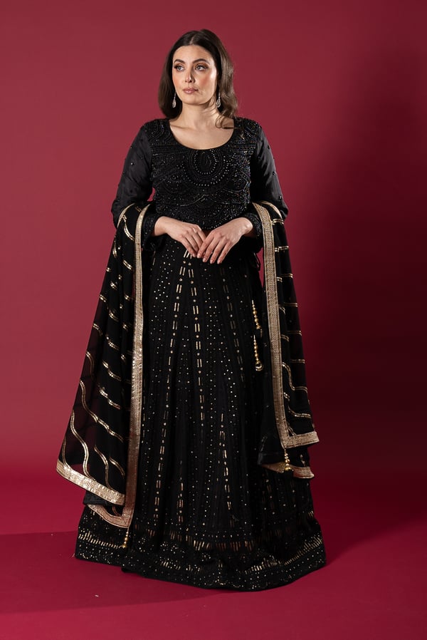 3 Piece chikankari embroidered lengha choli