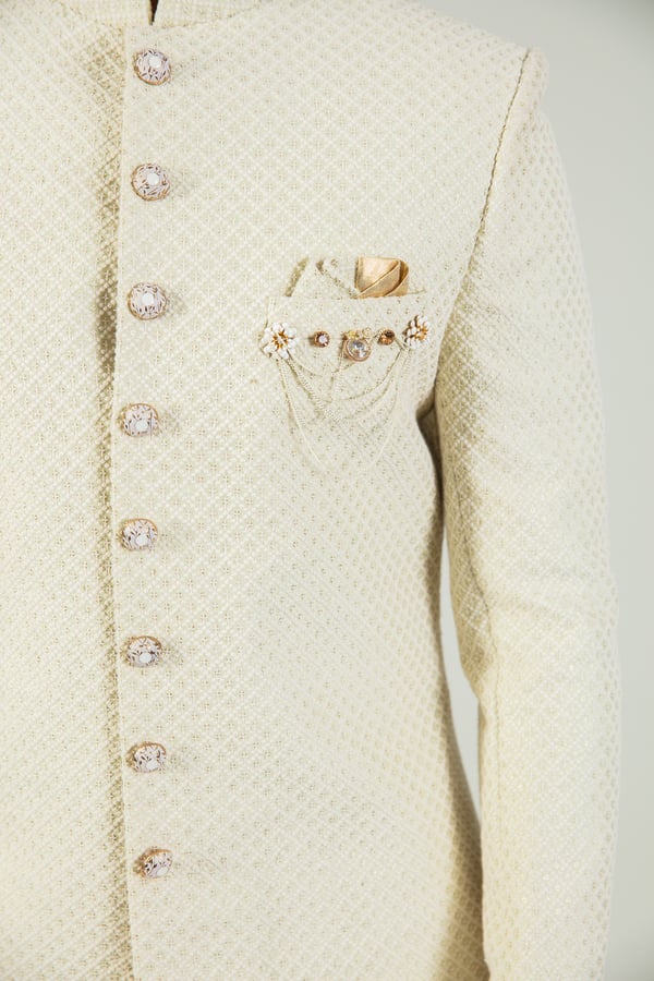 Men's embroidered sherwani - Image 7
