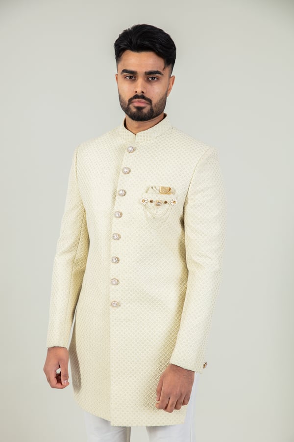 Men's embroidered sherwani - Image 5