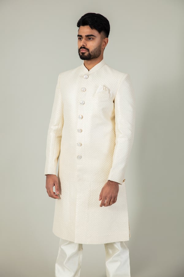 Men's 2 piece embroidered sherwani - Image 3