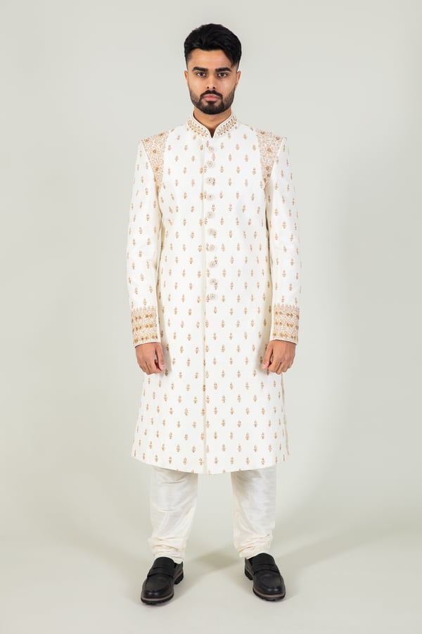 2 Piece men's luxury embroidered sherwani