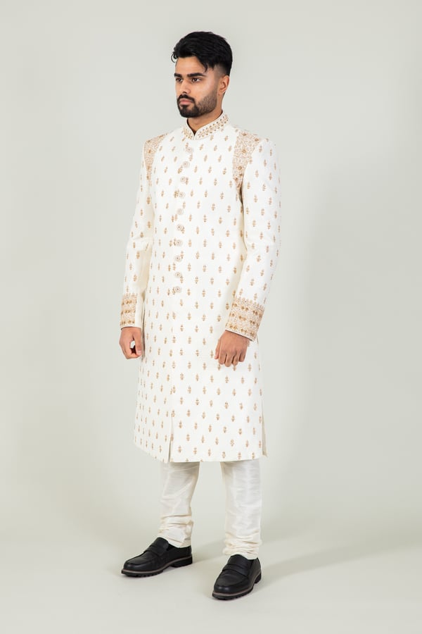 2 Piece men's luxury embroidered sherwani - Image 2
