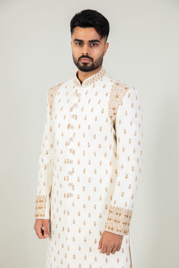 2 Piece men's luxury embroidered sherwani - Image 4