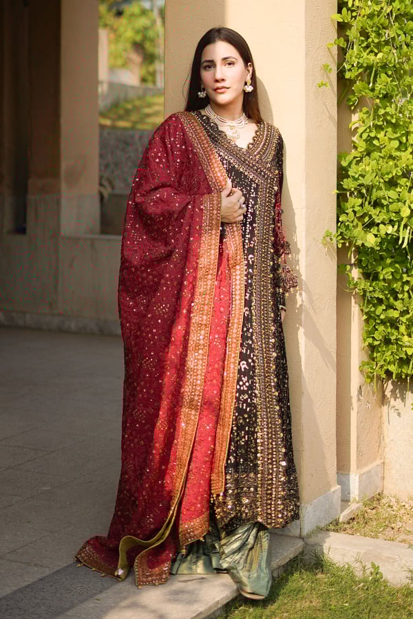 Esme collection 3 piece chiffon long dress