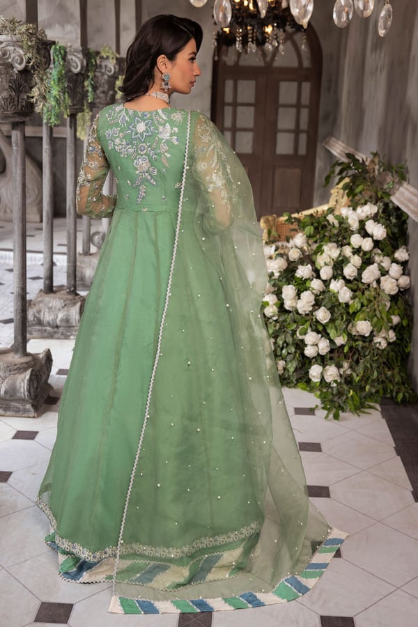 Esme collection 3 piece organza long dress - Image 2