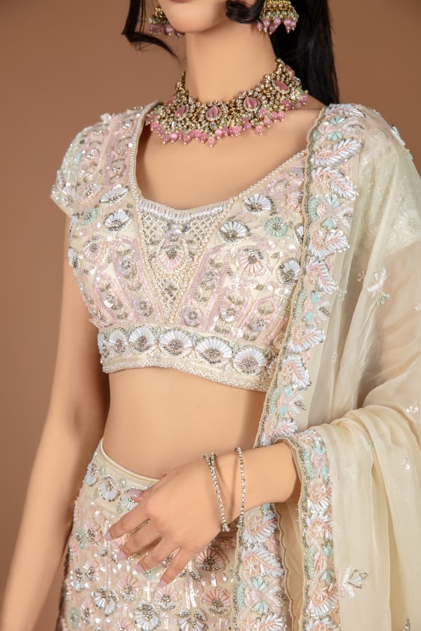 3 Piece luxury embroidered lengha choli - Image 5