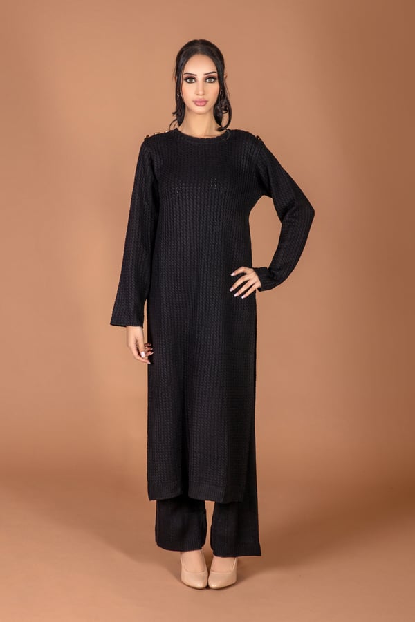 2 Piece embellished wool knitwear co-ord set