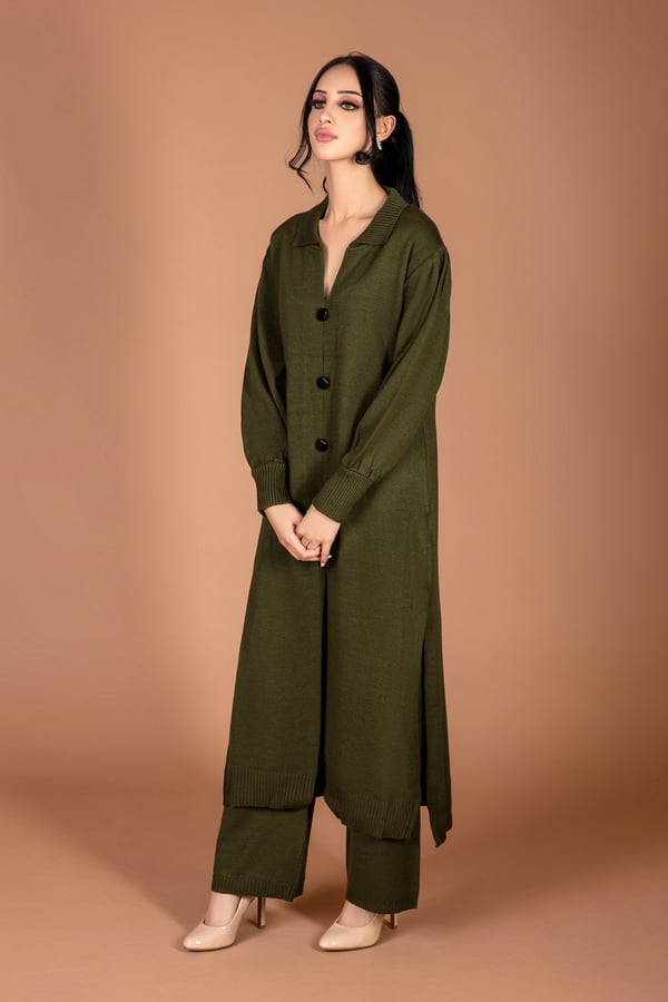 2 Piece knitwear co-ord set - Green, X-Large