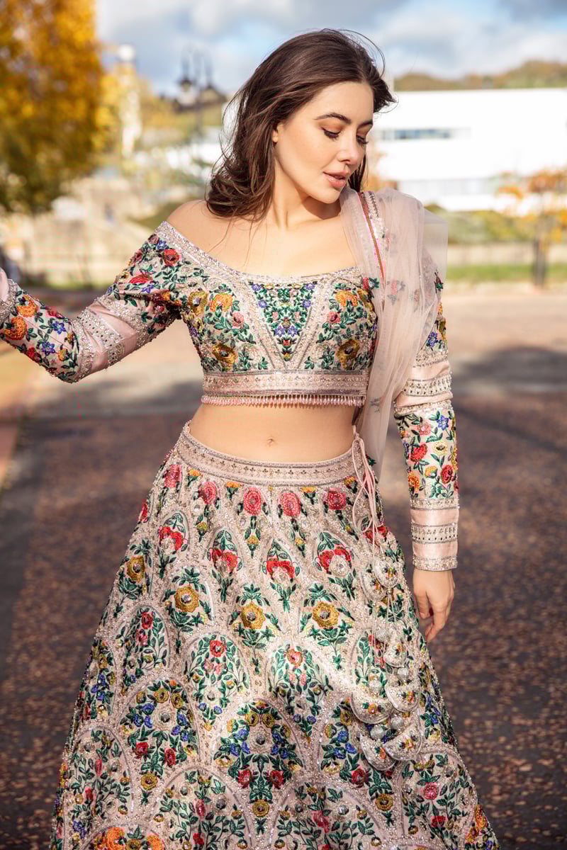 3 Piece luxury embroidered lengha choli - Image 7