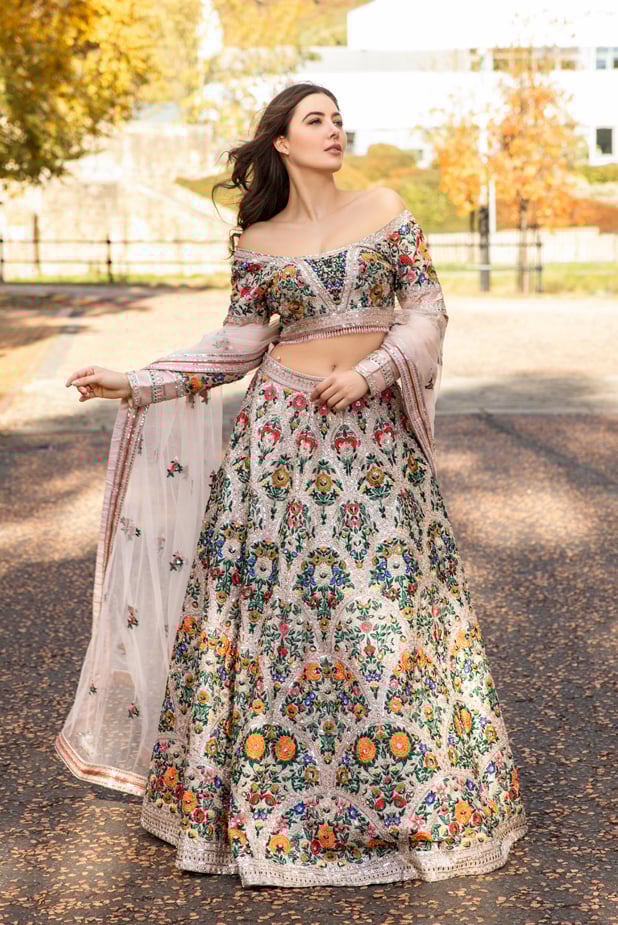 3 Piece luxury embroidered lengha choli - Image 5