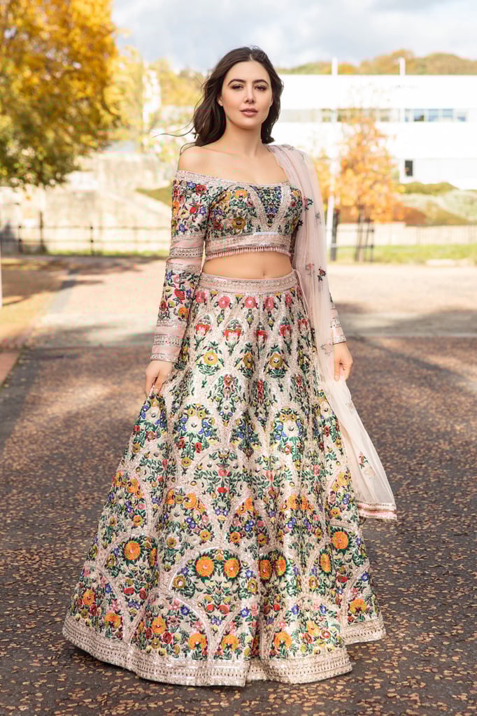 3 Piece luxury embroidered lengha choli