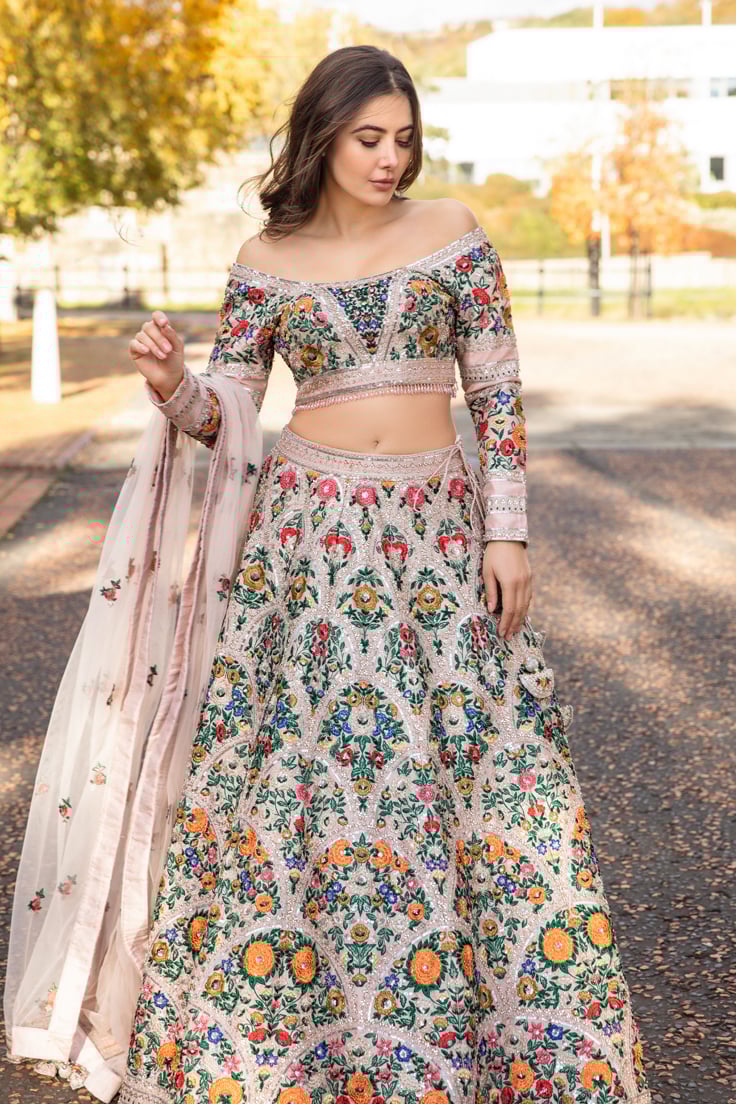 3 Piece luxury embroidered lengha choli - Image 6