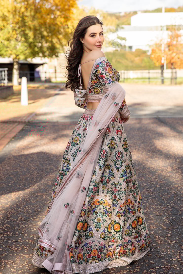 3 Piece luxury embroidered lengha choli - Image 2