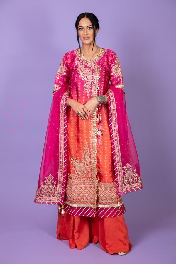 3 Piece satin silk dress with gotta work