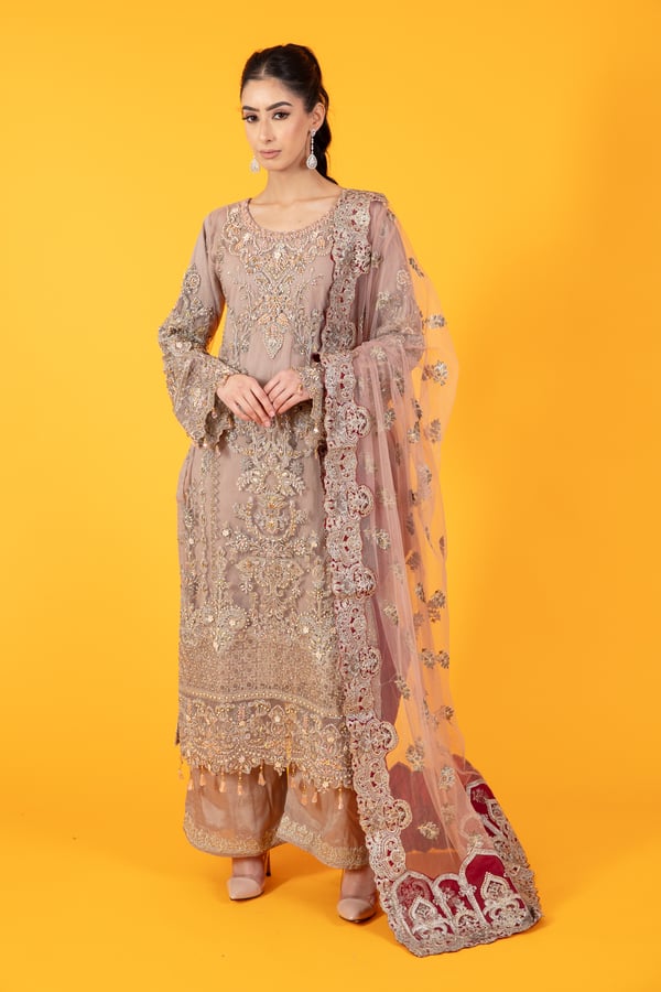 Imrozia luxury embroidered 3 piece suit