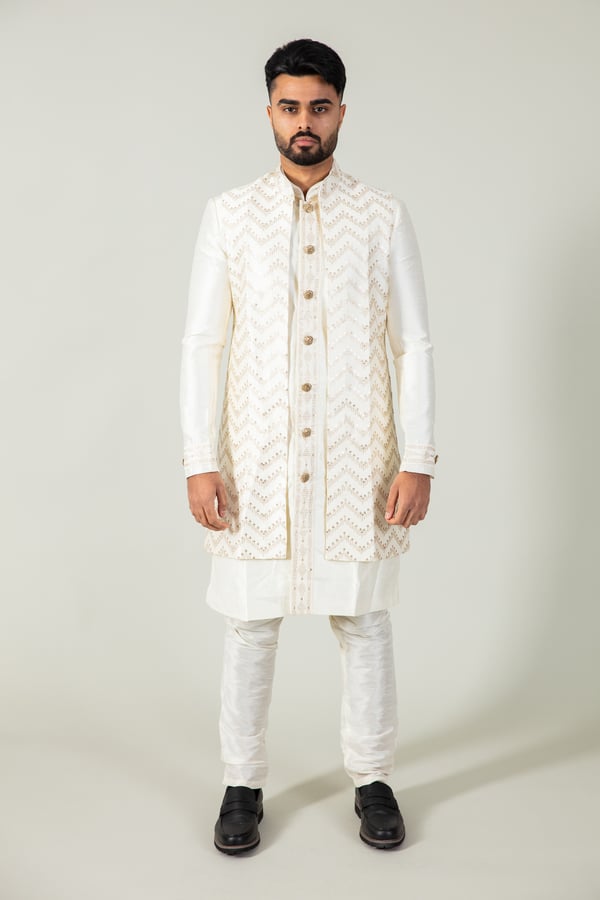 3 Piece men's jacket style sherwani
