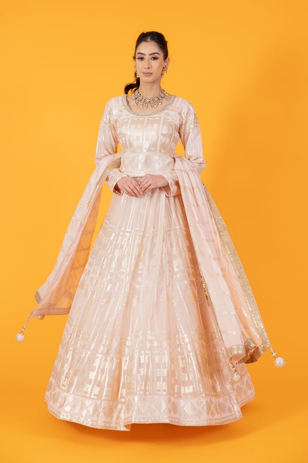 3 Piece sequence embroidered lengha choli